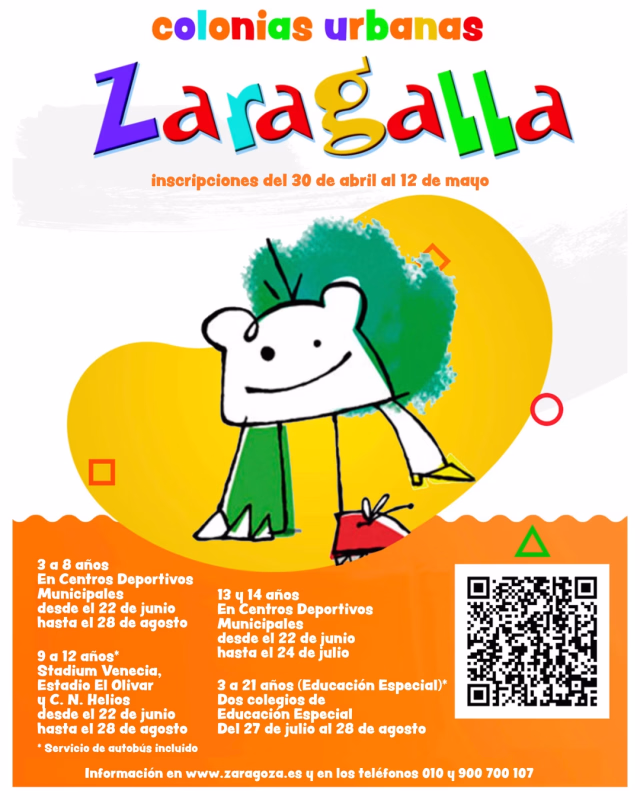 Colonias Urbanas Zaragalla (9 a 12 años) en Zaragoza