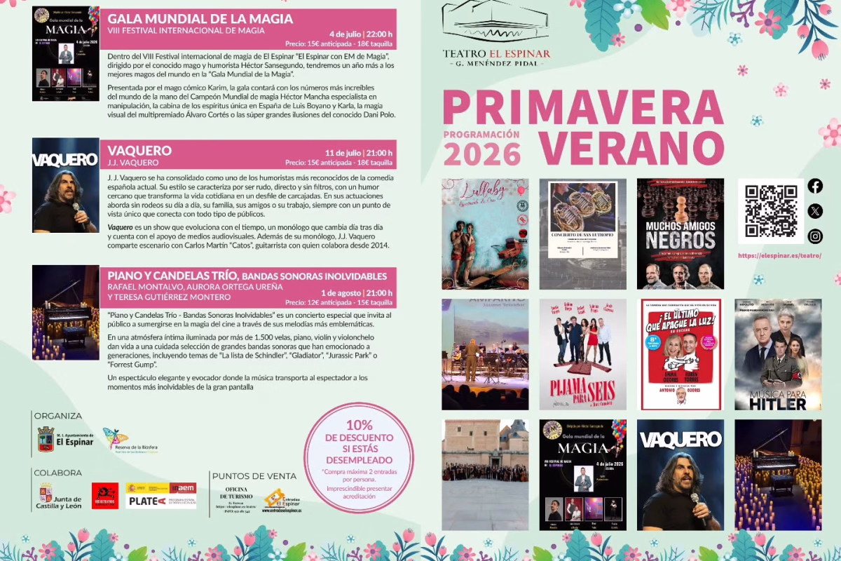Programación Primavera Verano 2026 en El Espinar