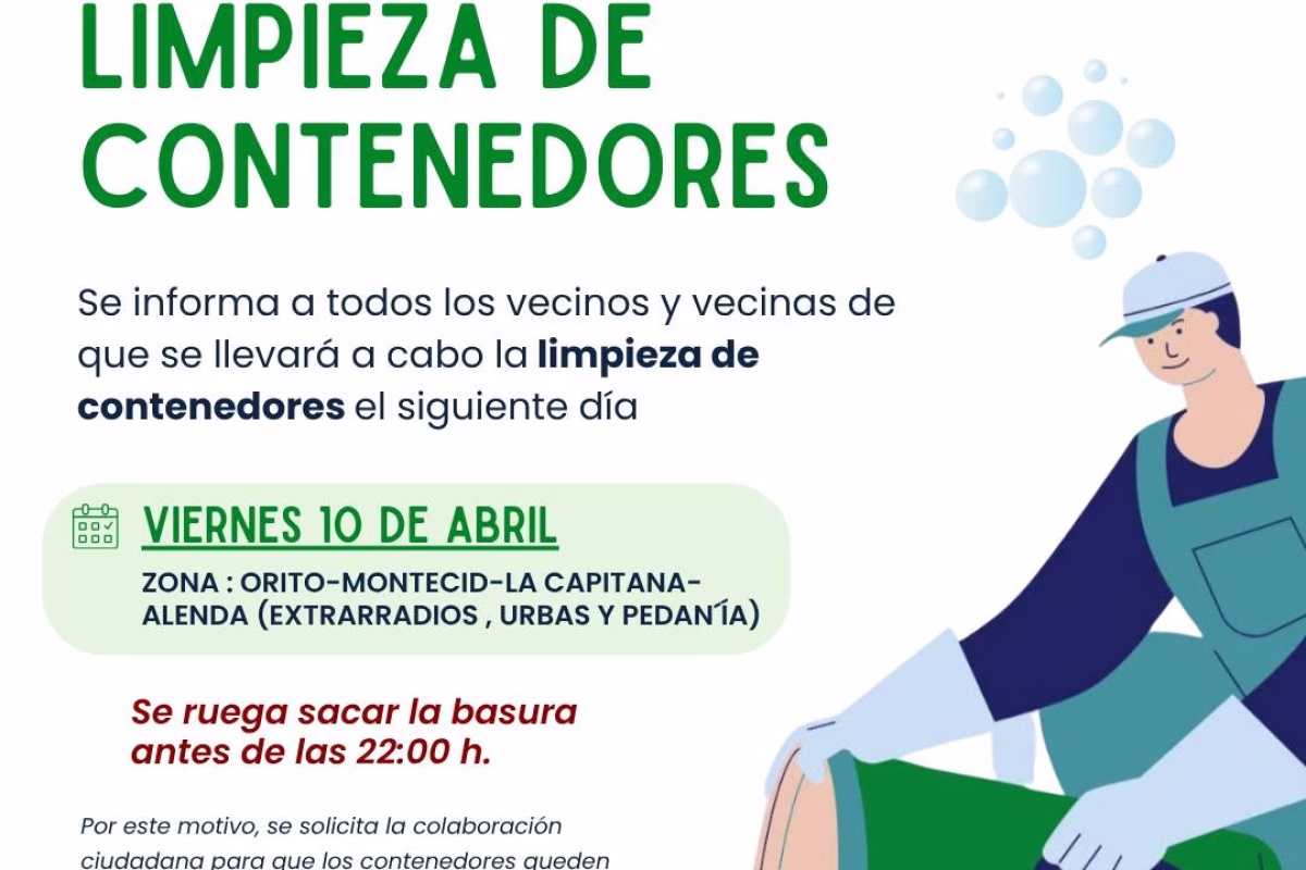 Limpieza de contenedores en Monforte del Cid