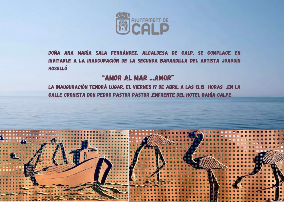 Inauguración de la barandilla 'Amor al Mar...Amor' en Calp