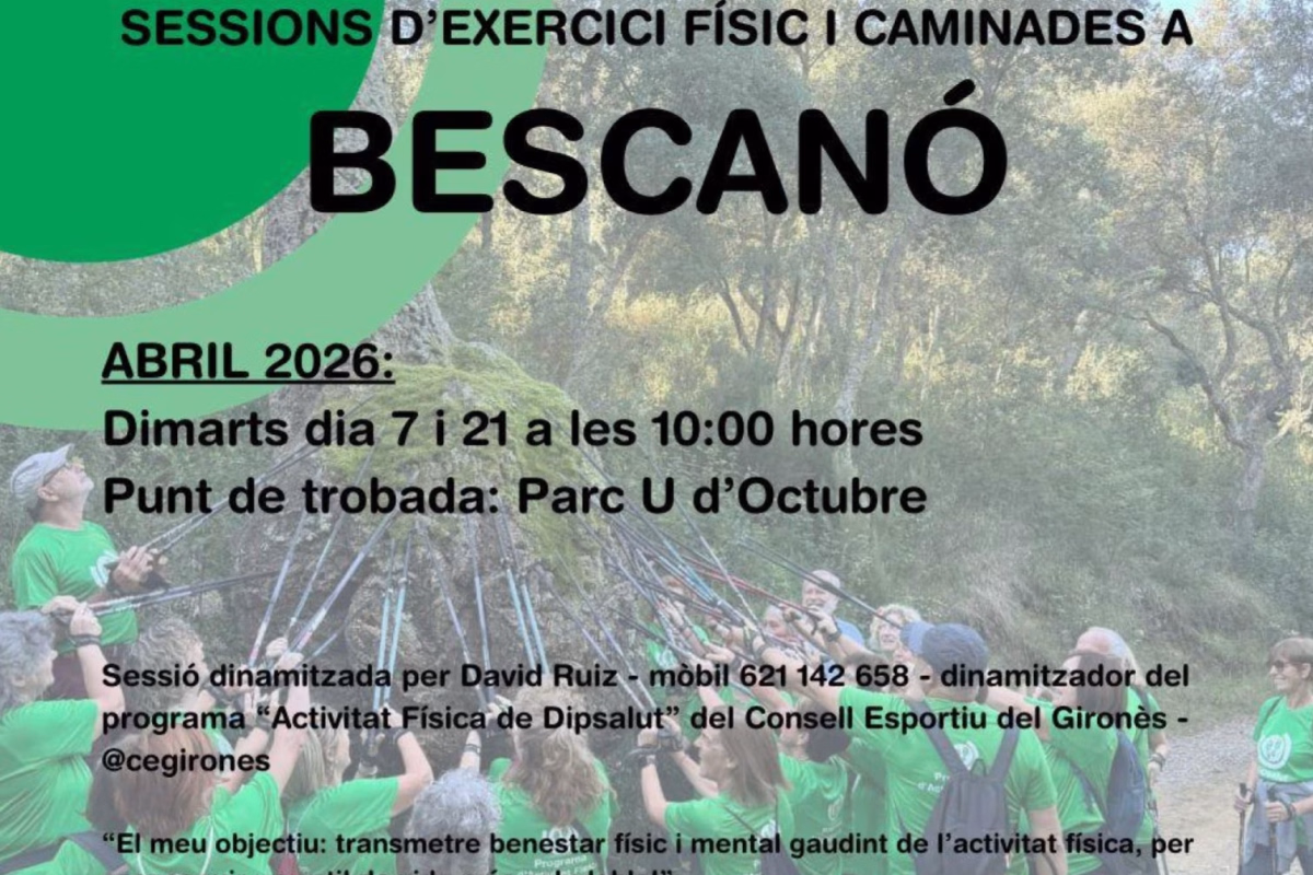 Caminades a la Natura amb Marxa Nòrdica Bescanó en Bescanó