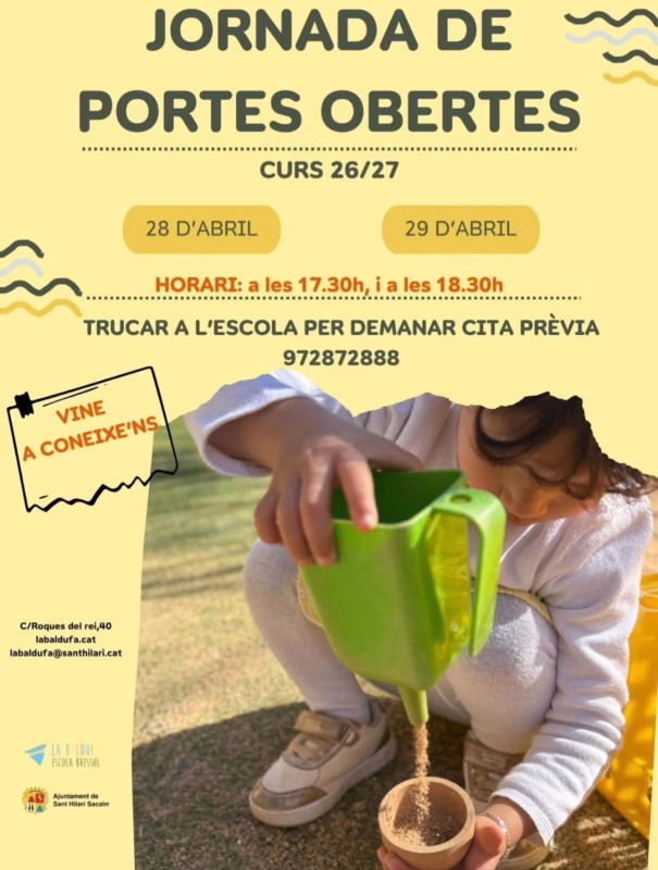 Jornada de Portes Obertes i Preinscripcions La Baldufa en Sant Hilari Sacalm