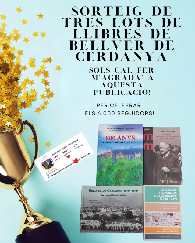 Recogida de premios del Sorteo de Sant Jordi en Bellver de Cerdanya