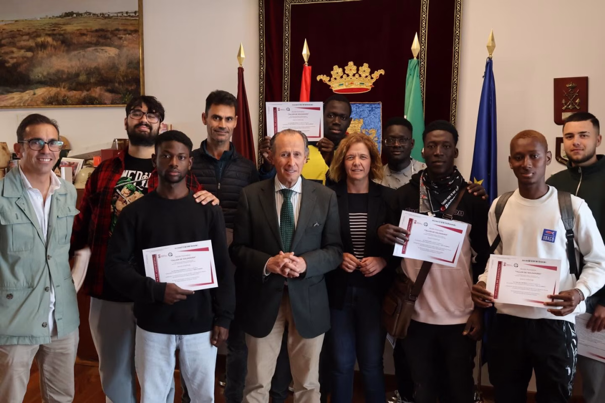 Entrega de diplomas curso de soldadura en Chiclana de la Frontera