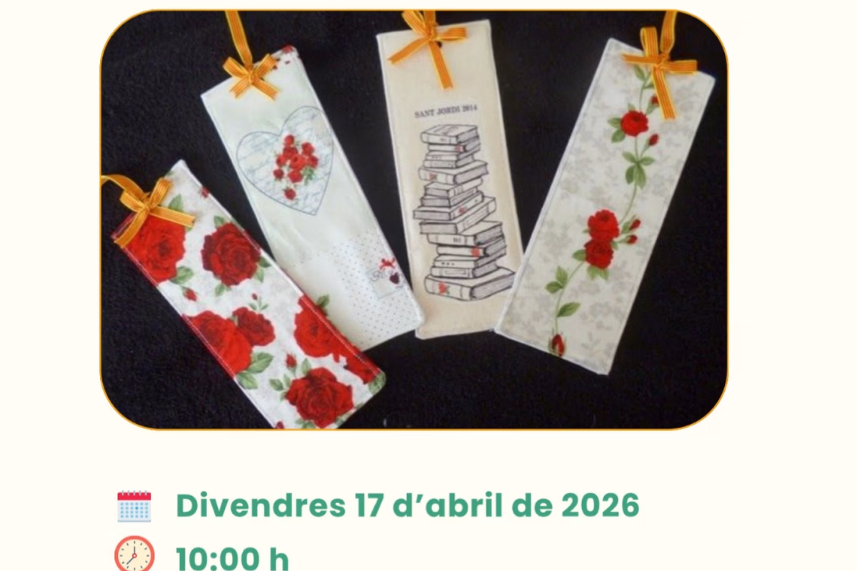 Taller de Sant Jordi: “Fes el teu punt de llibre” en Sant Fruitós de Bages