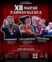 XII Noche Carnavalesca CarnavAlgaidas con Los Humanos, Los locos y Ssshhh!! en Villanueva d Algaidas