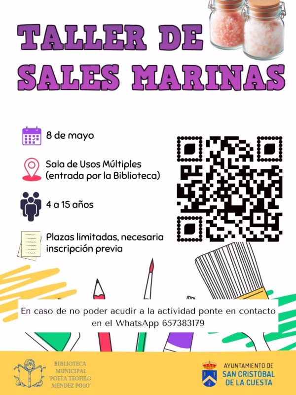 Taller de Sales Marinas en San Cristóbal de la Cuesta