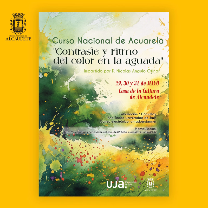 Curso Nacional de Acuarela "Contraste y ritmo del color en la aguada" en Alcaudete