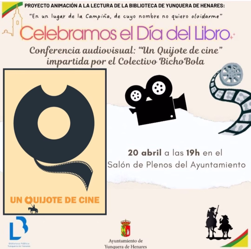 Conferencia audiovisual “Un Quijote de cine” en Yunquera de Henares