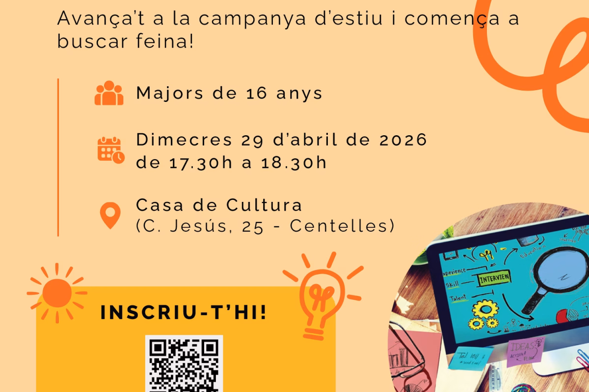 Sessió informativa per a joves i comença a buscar feina en Centelles
