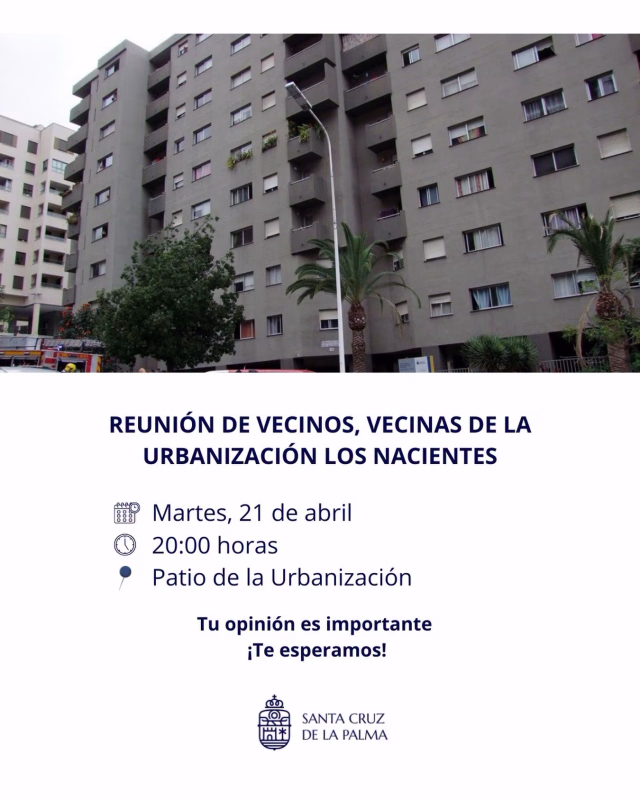 Reunión vecinal en la Urbanización Los Nacientes en Santa Cruz de la Palma