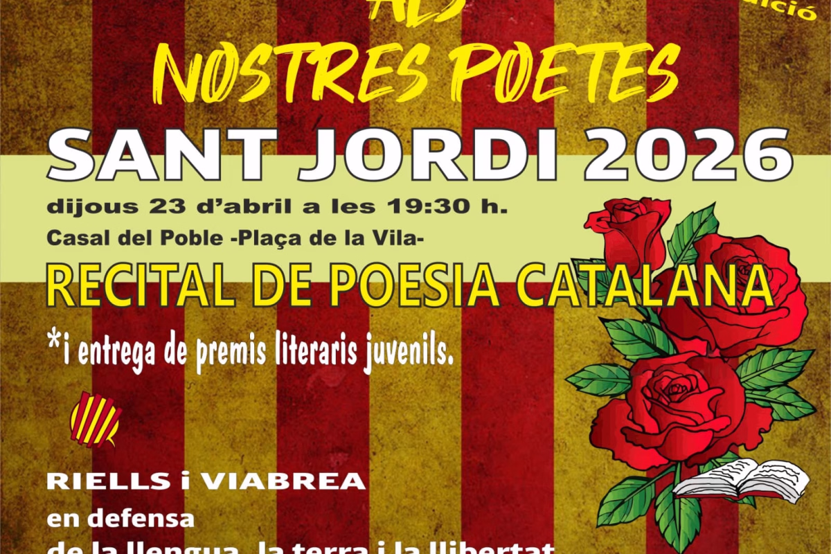 Recital de poesia catalana i entrega de premis literaris juvenils en Riells i Viabrea