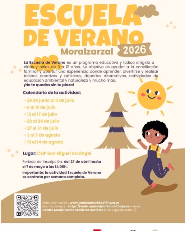 Escuela de Verano Moralzarzal 2026 - Semana del 3 al 7 de agosto en Moralzarzal