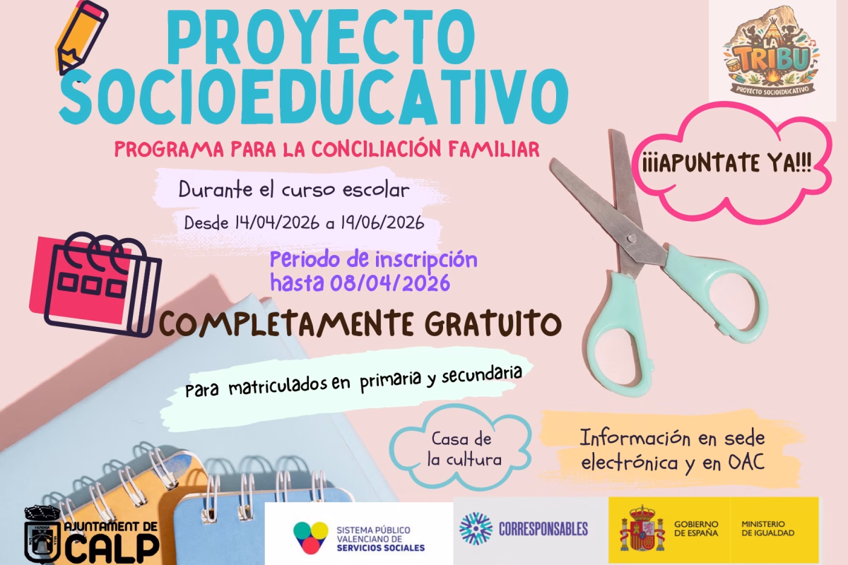 Proyecto Socioeducativo de Apoyo y Conciliación en Calp