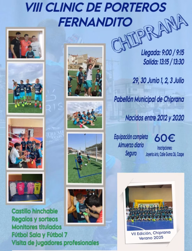 VIII Clinic de Porteros Fernandito Chiprana en Chiprana