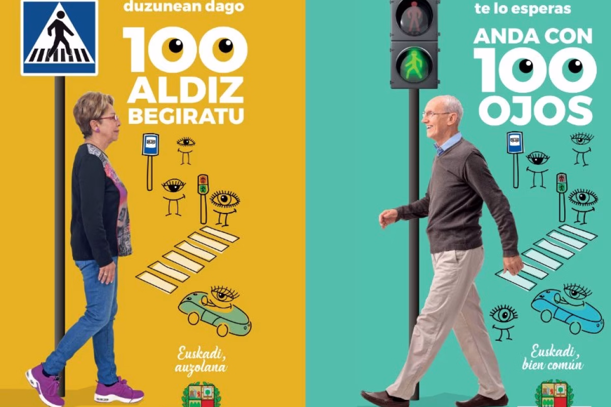 Campaña de sensibilización para prevenir la siniestralidad vial de las personas mayores en Hondarribia