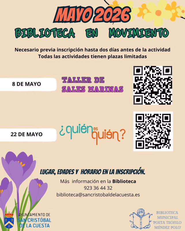 Taller de Sales Marinas en San Cristóbal de la Cuesta