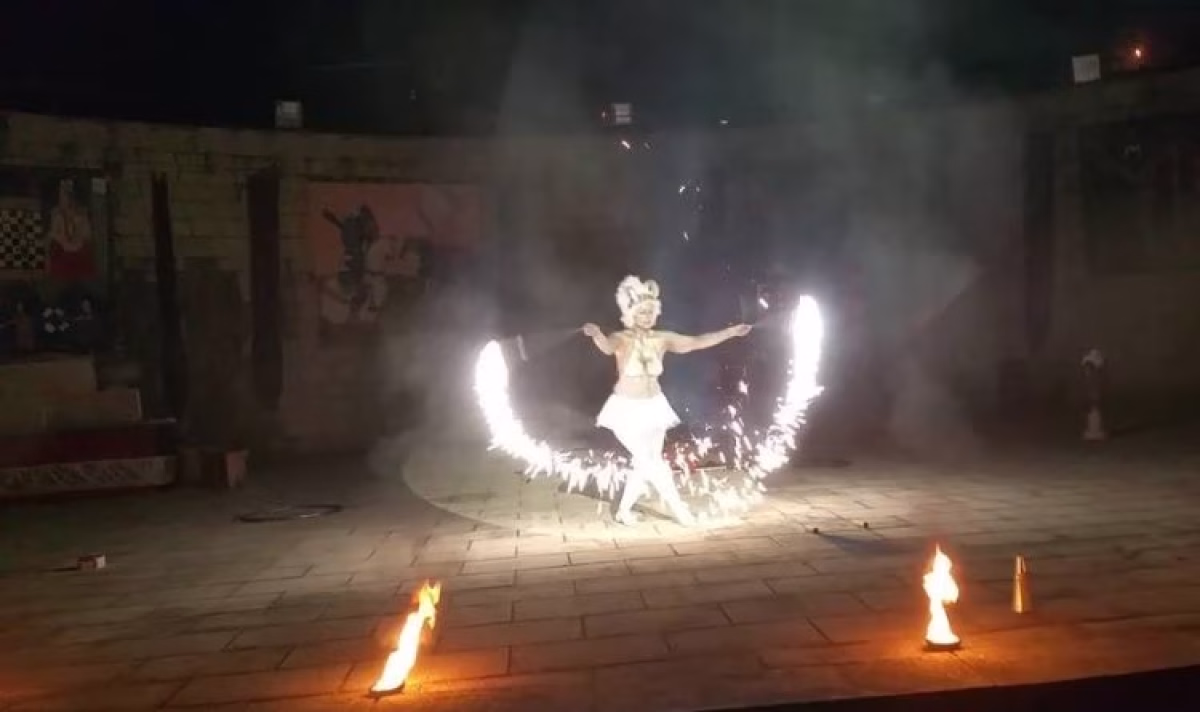 A forza da queimada en Caldas de Reis