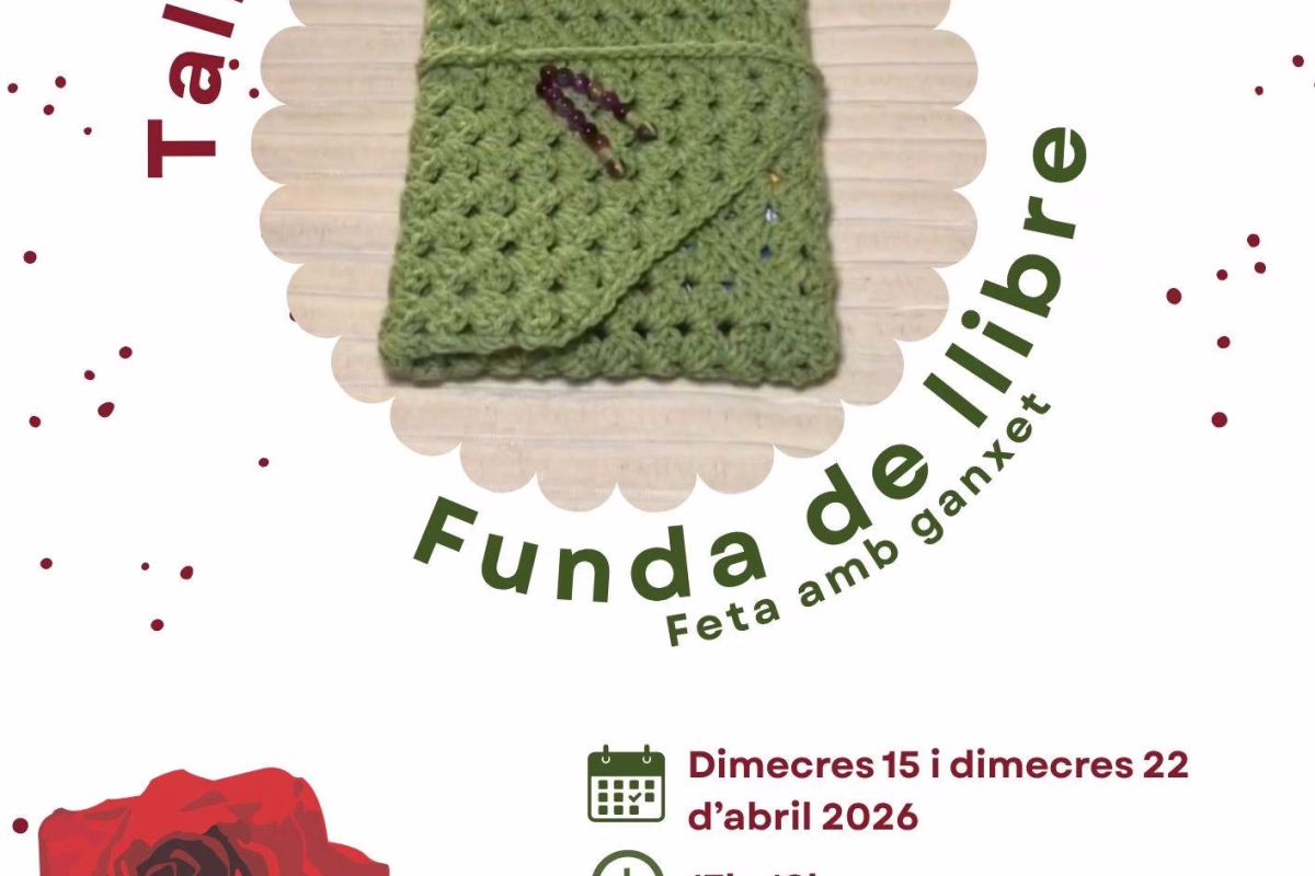 Taller de Sant Jordi: Funda de llibre de ganxet en Banyeres del Penedès