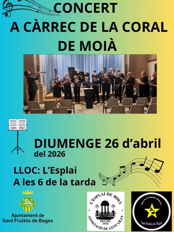 Concert de la Coral de Moià en Sant Fruitós de Bages