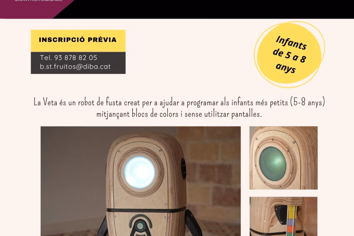 Taller familiar de robòtica amb La Veta en Sant Fruitós de Bages
