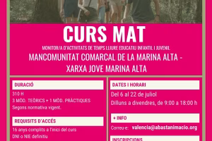 CURS DE MONITOR/A D'ACTIVITATS DE TEMPS LLIURE EDUCATIU INFANTIL I JUVENIL DE LA MARINA ALTA