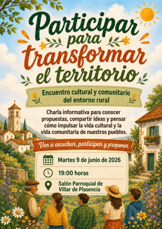 Charla: Participar para transformar el territorio en Villar de Plasencia en Villar de Plasencia
