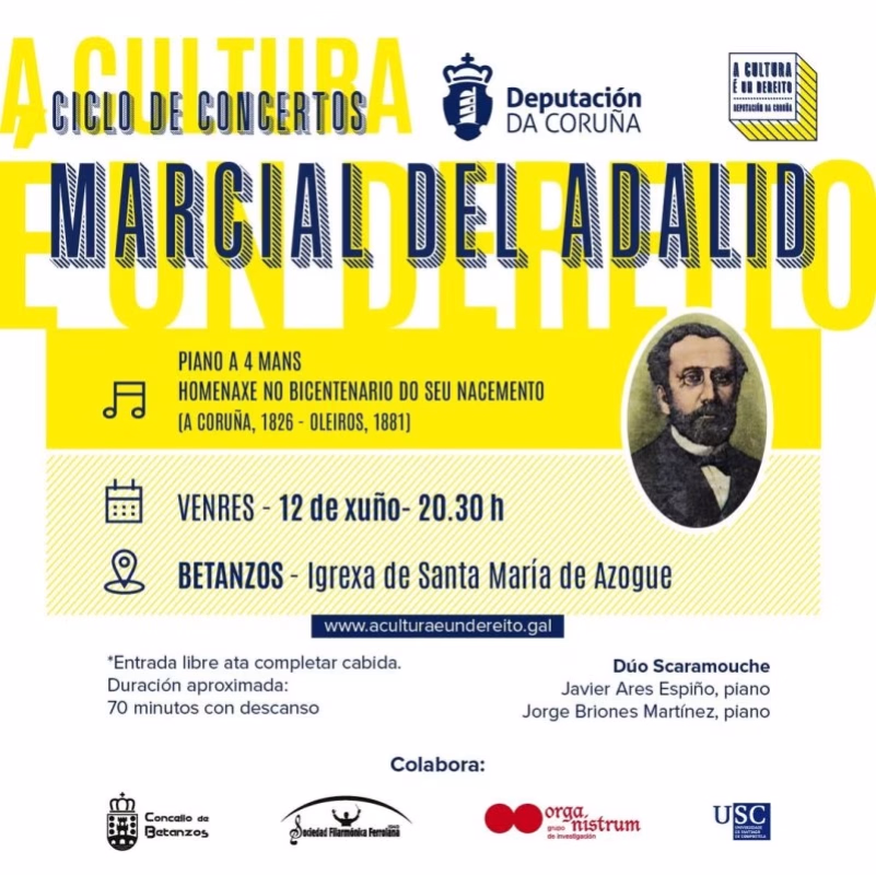 Ciclo de Concertos: Homenaxe a Marcial del Adalid en Betanzos