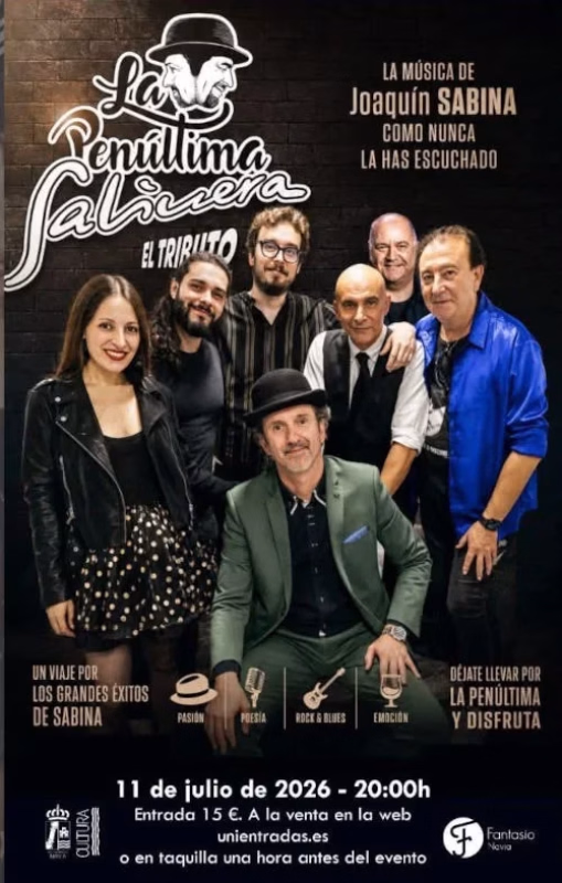 Concierto de La Penúltima Sabinera (Tributo a Joaquín Sabina) en Navia