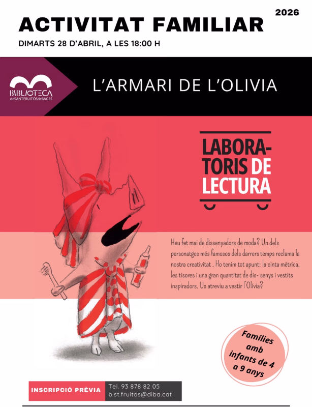Laboratori de Lectura: L’Armari de l’Olívia en Sant Fruitós de Bages