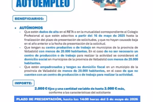 2026 Subvenciones Apoyo al Empleo y Fomento del Autoempleo