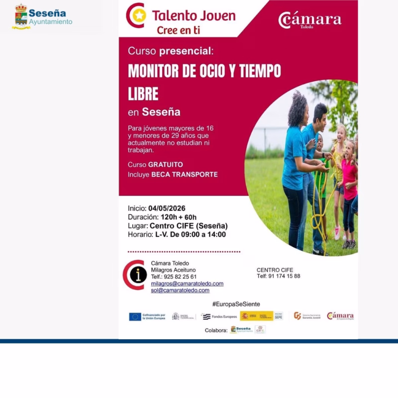 Curso de Monitor de Ocio y Tiempo Libre en Seseña
