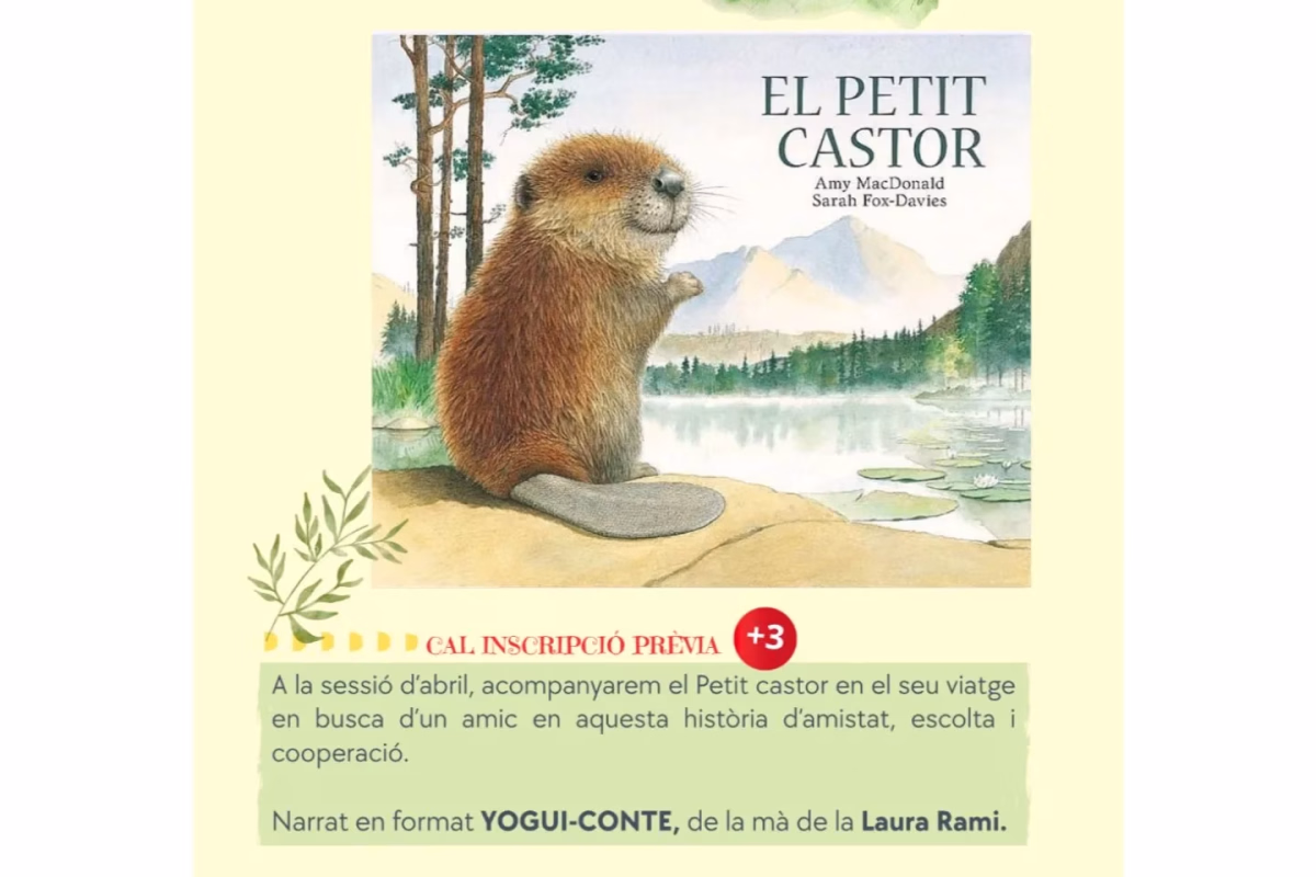 L'hora del conte amb “El petit castor” en Aiguafreda