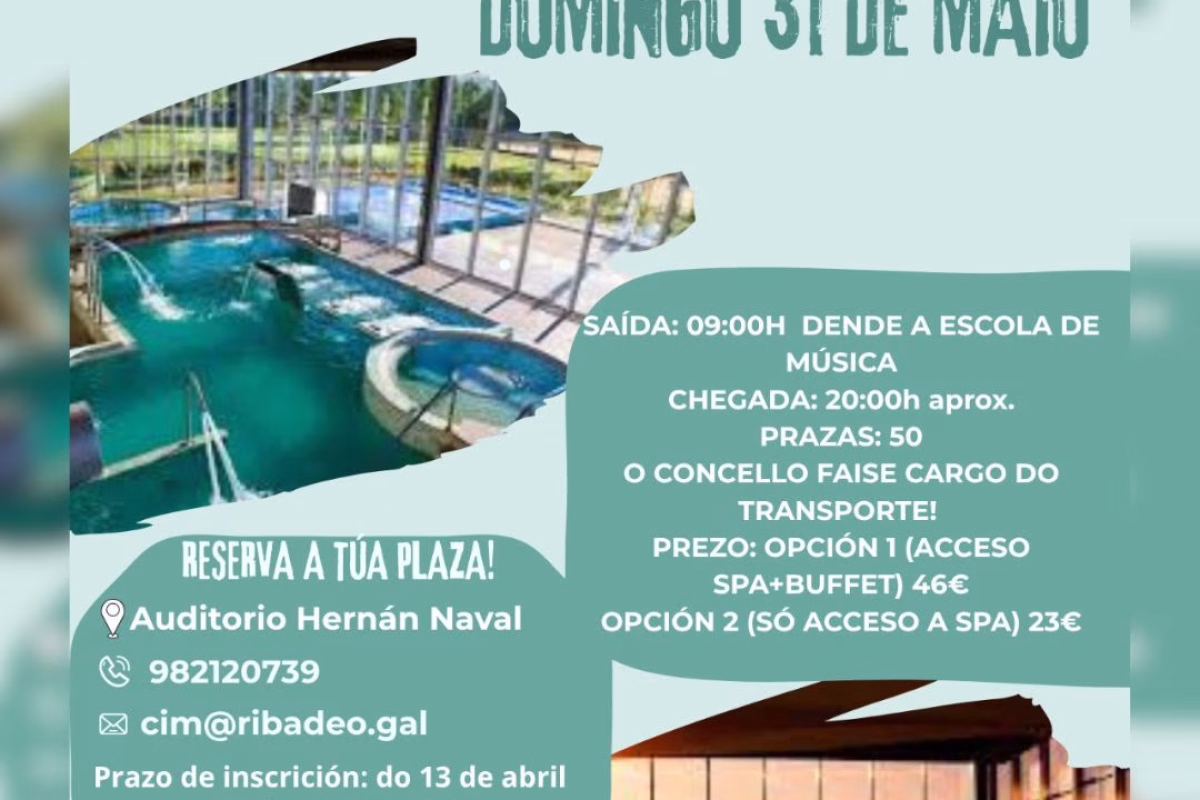Saída ao balneario de Ferreira de Pantón en Ribadeo