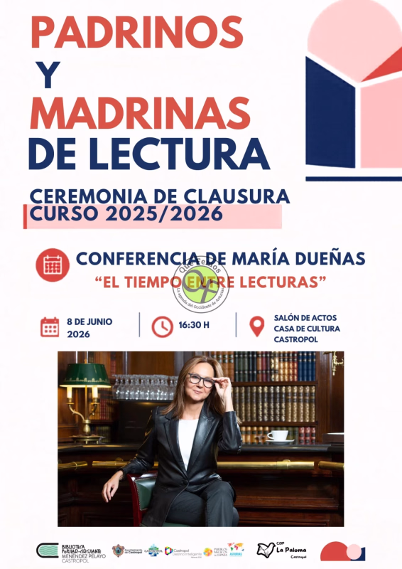 El programa Padrinos y Madrinas de Lectura se clausura con una conferencia con María Dueñas en Castropol