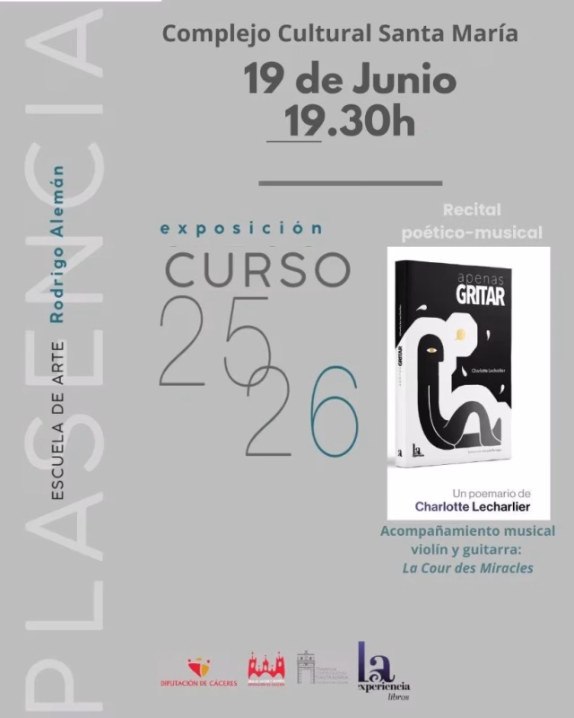 Exposición de trabajos curso 2025-2026 y recital poético en Plasencia en Plasencia