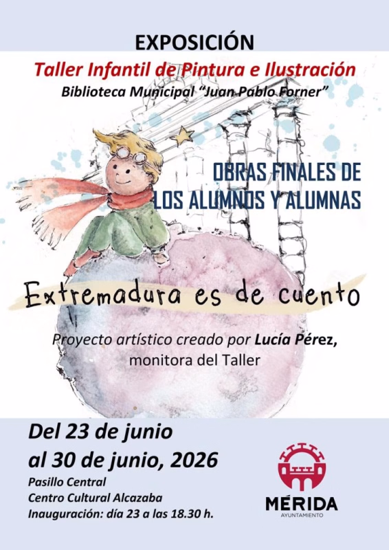 Exposición Taller Infantil de Pintura e Ilustración ‘Extremadura es de cuento’ en Mérida