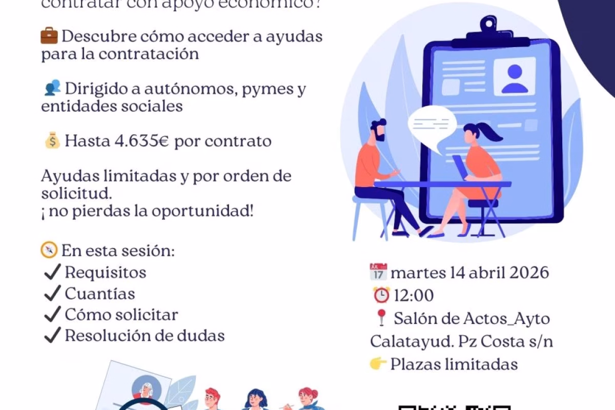 Jornada informativa sobre ayudas para la contratación de trabajadores en Calatayud