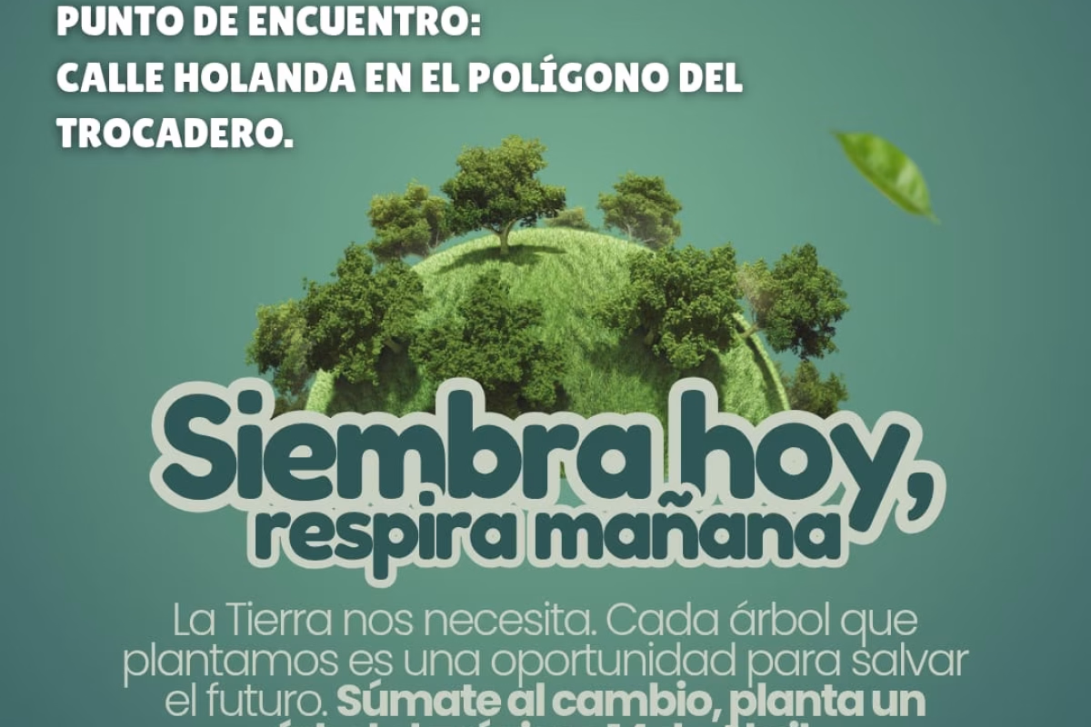 Jornada de reforestación y convivencia en el Pinar del Trocadero en Puerto Real
