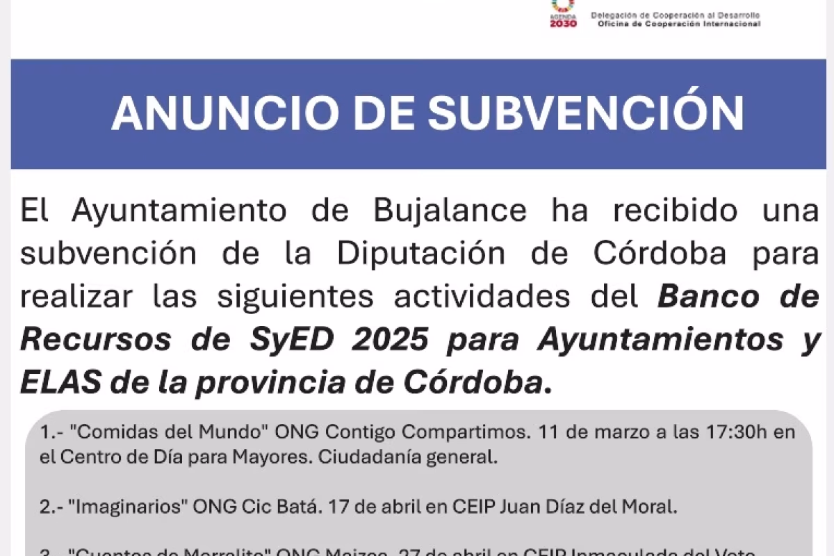 Banco de Recursos de SyED 2025 en Bujalance