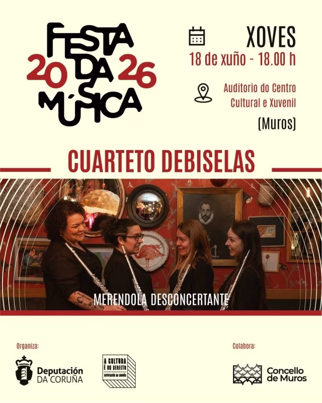 Festa da Música 2026 - Cuarteto Debiselas en Muros