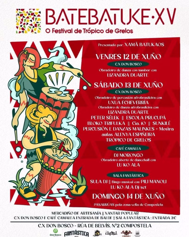 Festival de Percusión Afrobrasileña Bate Batuke (2026) en Santiago de Compostela en Santiago de Compostela
