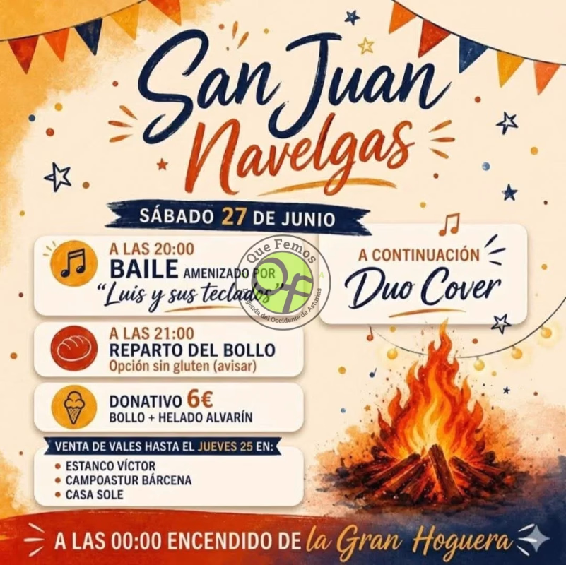 Fiesta de San Juan 2026 en Navelgas en Tineo