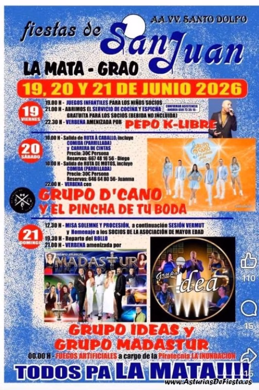 Fiesta de San Juan en La Mata (Grado) en La Mata