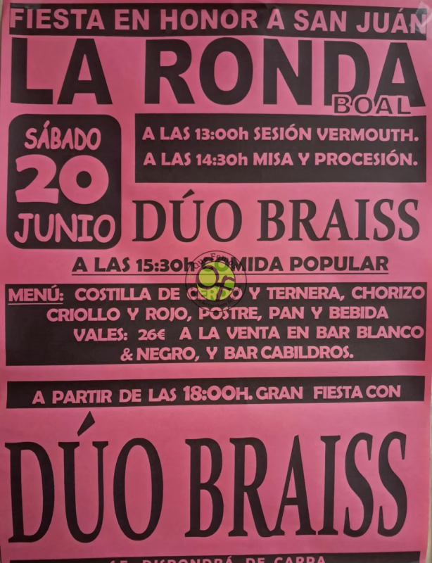 Gran baile con Dúo Braiss en Boal