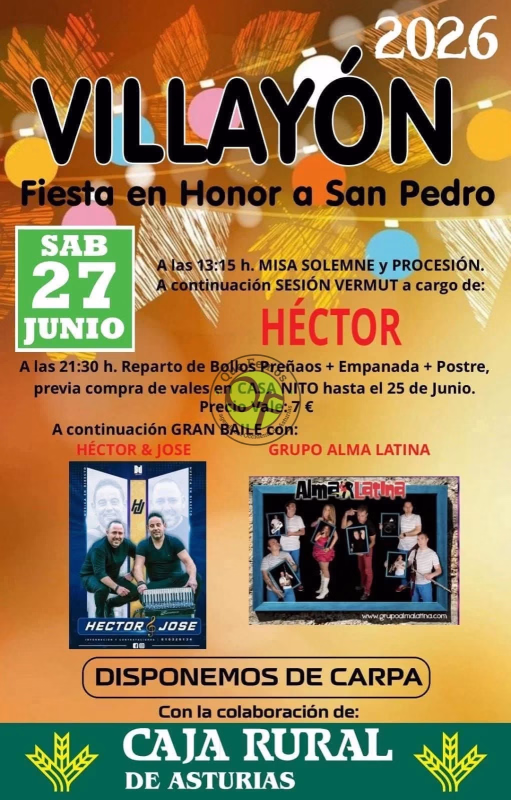 Fiesta de San Pedro 2026 en Villayón en Villayón