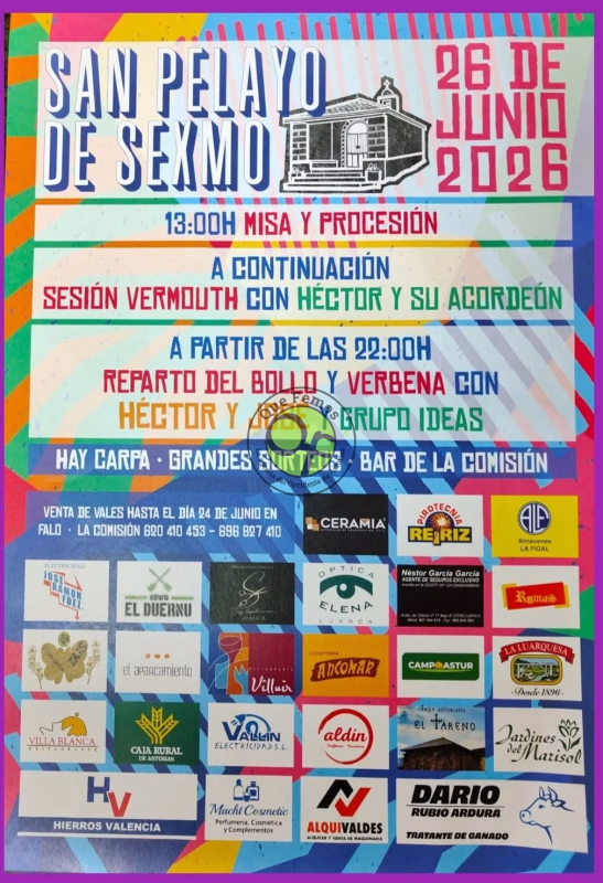 Fiesta de San Pelayo de Sexmo 2026 en Valdés