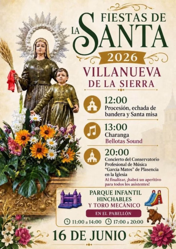 Fiestas de la Santa en Villanueva de la Sierra en Villanueva de la Sierra