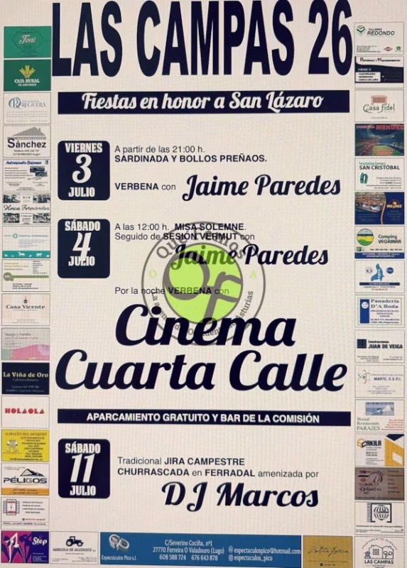 Fiestas de San Lázaro 2026 en As Campas en Castropol