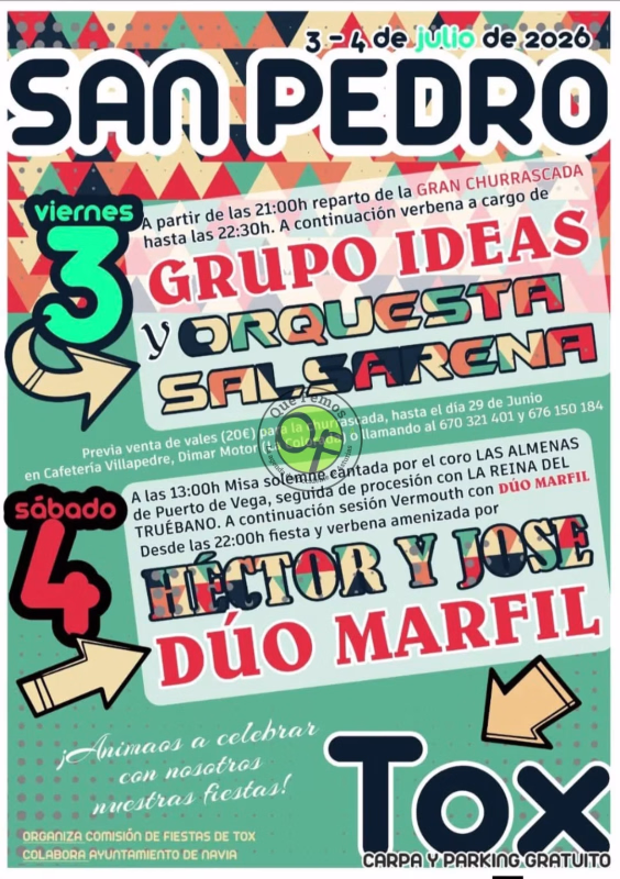 Verbena con Grupo Ideas y Orquesta Salsarena en Navia
